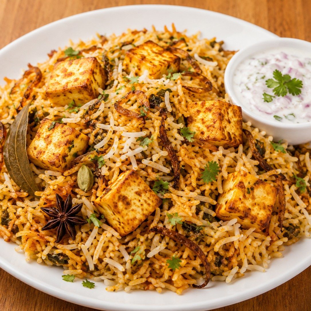 Paneer Biryani.